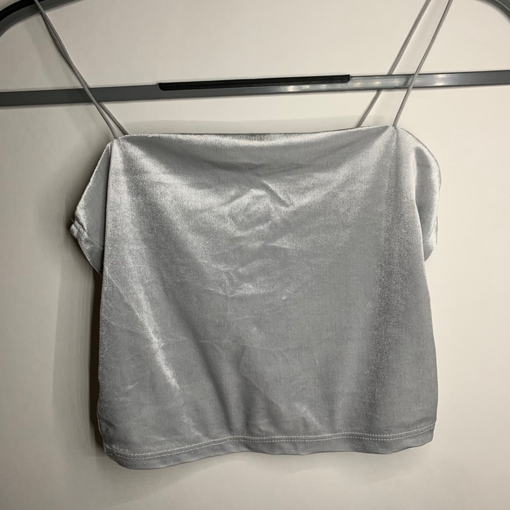 GARAGE VELVET CROPPED TOP